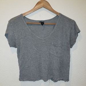 Grey crop top
